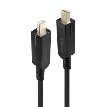 Lindy 30m Καλώδιο οπτικών ινών υβριδικό Mini-DisplayPort-1.4 με αφαιρούμενα βύσματα DP