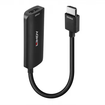 Μετατροπέας Lindy HDMI 8K60 σε DisplayPort 1.4, 0,157 m, HDMI Type-A (Standard), DisplayPort, αρσενικό, θηλυκό, ευθύ