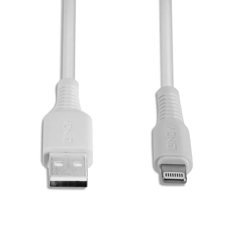 Καλώδιο Lindy 3m USB σε Lightning, λευκό, 3 m, USB A, αρσενικό, αρσενικό, λευκό, ευθύ
