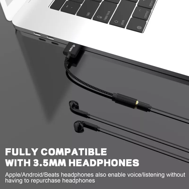 Equip 147945 Καλώδιο ήχου 0,15 m 3,5 mm USB Type-A Μαύρο