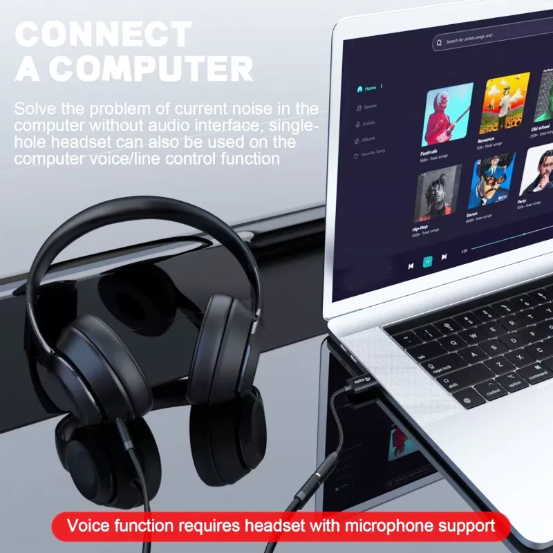 Equip 147945 Καλώδιο ήχου 0,15 m 3,5 mm USB Type-A Μαύρο