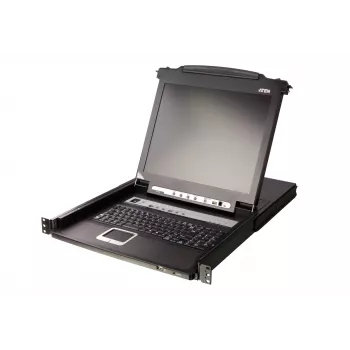 ATEN CL5708N Κονσόλα rack 48,3 cm (19 ίντσες) 1280 x 1024 pixel Μέταλλο, πλαστικό Μαύρο 1HE