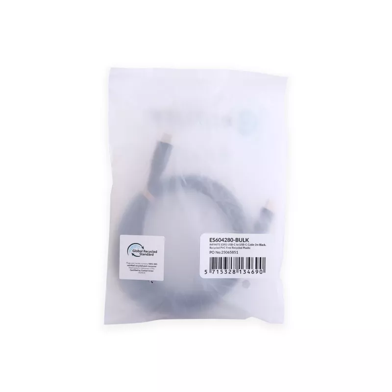 eSTUFF ES604280-BULK Καλώδιο USB USB 2.0 2 m USB-C Μαύρο