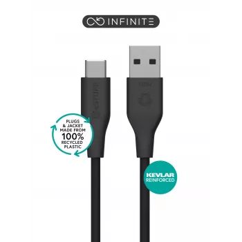 eSTUFF ES605180-BULK Καλώδιο USB USB 2.0 1 m USB-C USB-A Μαύρο