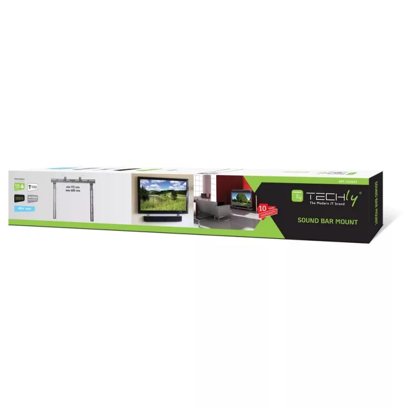 Techly Βάση ηχόμπαρας 10kg για TV ή Βάση TV Μαύρο ICA-PLB 102S