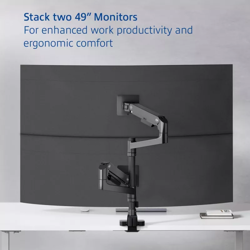 ACT Βραχίονας οθόνης 49 ιντσών Office Premium, γάζας, τοποθέτηση σε κολόνα, 2 οθόνες