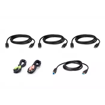 ATEN 1,8 m USB DisplayPort Triple-Display κιτ καλωδίου KVM