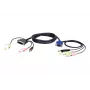 ATEN VGA USB σε DVI καλώδιο KVM 3m μαύρο, μπλε, πράσινο, ροζ