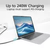 ACT USB4 20Gbps 240W Καλώδιο USB Type-C, 2 μέτρα, 2 m, USB C, USB C, USB4 Gen 2x2, 20 Gbit/s, Μαύρο