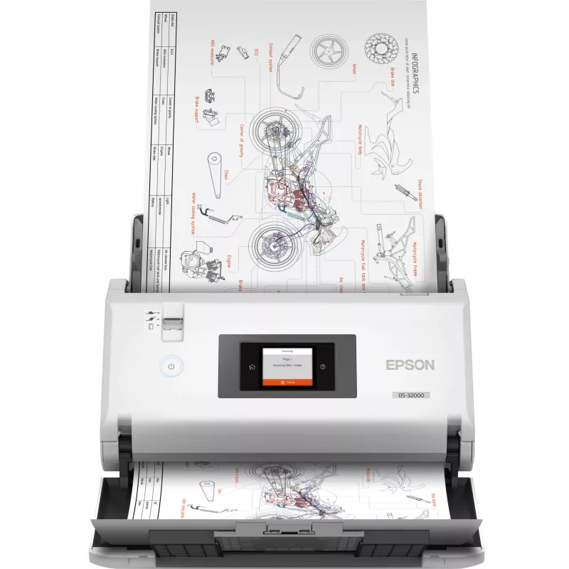 Epson WorkForce DS-32000 σαρωτής με τροφοδότη 600 x 600 DPI A3 λευκός