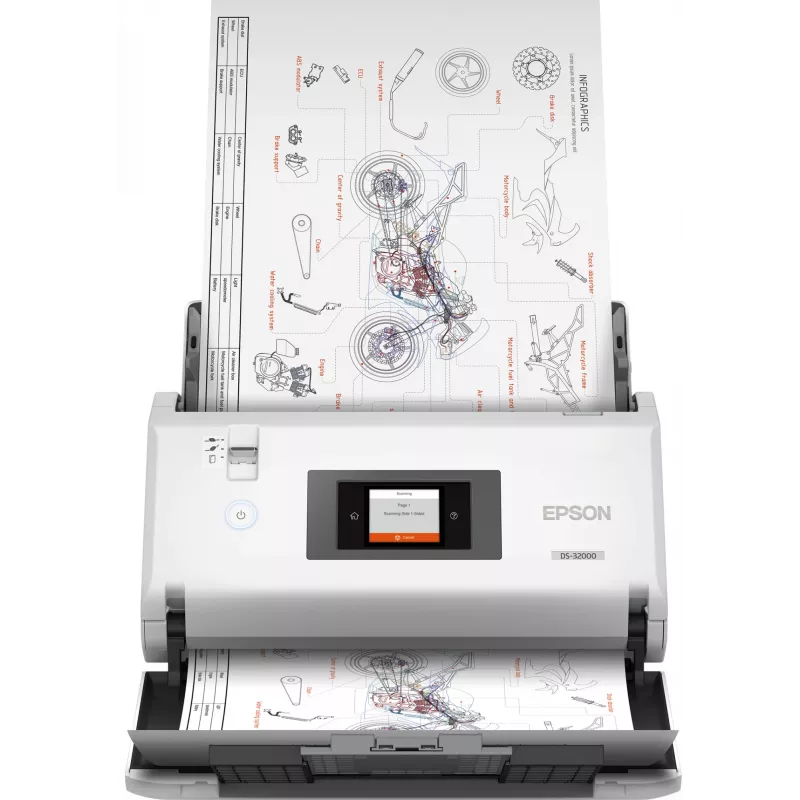 Epson WorkForce DS-32000 σαρωτής με τροφοδότη 600 x 600 DPI A3 λευκός