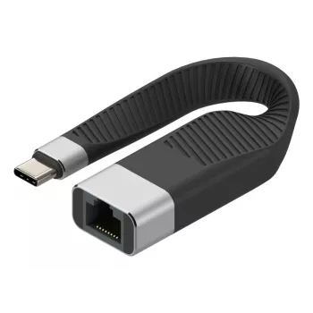 Techly ICOC USBC-RJ45 Καλώδιο δικτύου μαύρο 0,144 m