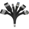 Techly ICOC USBC-RJ45 Καλώδιο δικτύου μαύρο 0,144 m