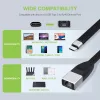 Techly ICOC USBC-RJ45 Καλώδιο δικτύου μαύρο 0,144 m