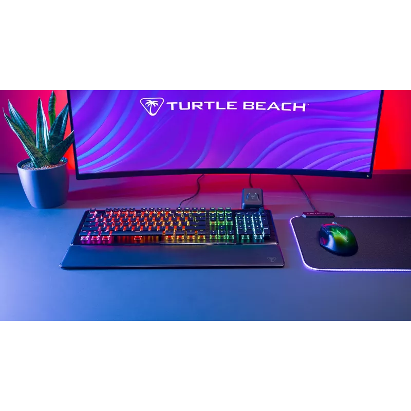 Turtle Beach Vulcan II Πληκτρολόγιο Gaming USB Γερμανικό Μαύρο