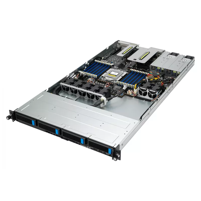 ASUS RS500A-E12-RS4U Socket SP5 Rack (1U) μαύρο, ασημί