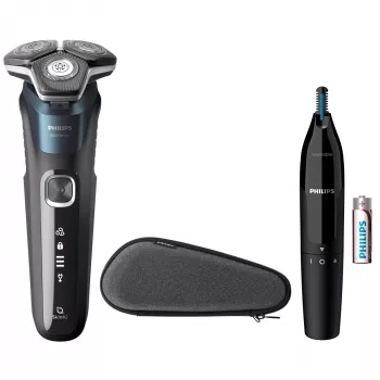 Ηλεκτρική ξυριστική μηχανή Philips SHAVER Series 5000 S5889/11 Ξυριστική μηχανή υγρή και στεγνή Περιστροφική λεπίδες SteelPrecision