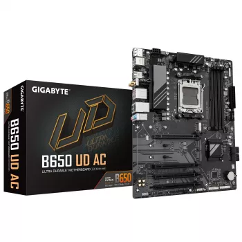 GIGABYTE B650 UD AC Motherboard - AMD Ryzen 9000 Series CPUs, 6+2+2 φάσεις VRM, έως 8000MHz DDR5 (OC), 1xPCIe 5.0 + 2xPCIe 4.0 M.2, GbE LAN, WIFI 5, USB 3.2 Gen 2