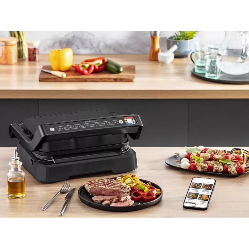 Γκριλ επαφής Tefal OptiGrill 2in1 GC7728 2100W μαύρο