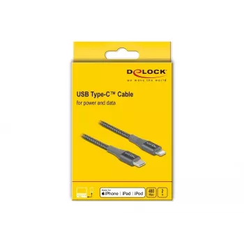 Καλώδιο δεδομένων και φόρτισης DeLOCK USB Type-C σε Lightning 86632