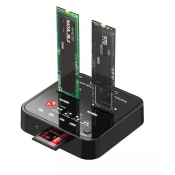 Media Duplicator CoreParts MS-CLONER-M2-SD μαύρο USB Type-C M.2