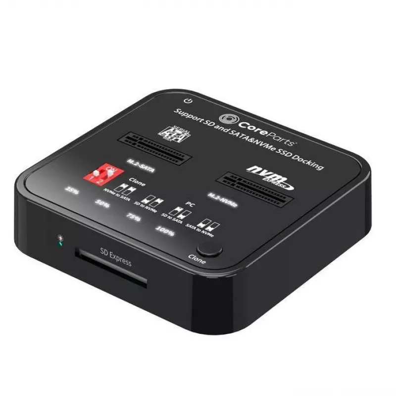 Media Duplicator CoreParts MS-CLONER-M2-SD μαύρο USB Type-C M.2