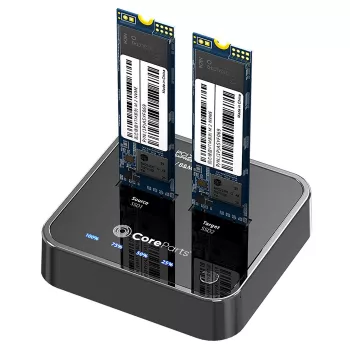 CoreParts MS-CLONER-NVME Σταθμός υποδοχής μονάδας αποθήκευσης USB 3.2 Gen 2 (3.1 Gen 2) Type-C μαύρο