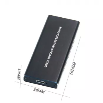 CoreParts MSUB8001 Θήκη αποθήκευσης Θήκη SSD Μαύρο M.2