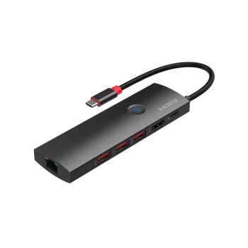 MicroConnect USB3.2CCOM20 USB-C σε HDMI Mini-Dock, 4K 60Hz, RJ45, 3x USB-A