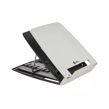BakkerElkhuizen Ergo-Q 330 Circular, Βάση laptop, Μαύρο, Γκρι, Ακρυλονιτρίλιο-Βουταδιένιο-Στυρόλιο (ABS), Πλαστικό, Χάλυβας, 33,8 cm (13,3 ίντσες), 43,2 cm (17 ίντσες), 6 kg