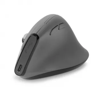BakkerElkhuizen Grip Pro Ποντίκι, για δεξιόχειρες, Κάθετο σχεδιασμό, Οπτικό, RF Wireless, 2400 DPI, Γκρι, Μαύρο, Κίτρινο