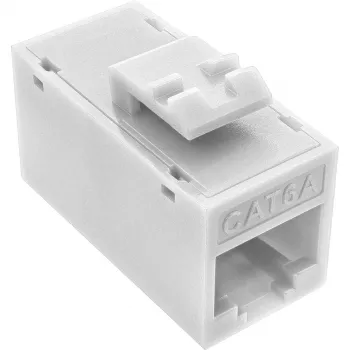 InLine Keystone υποδοχή θηλυκή RJ45, αθωράκιστη, Cat.6A, συσκευασία 8 τεμ., λευκό