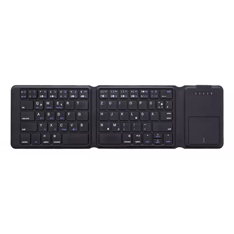 InLine 55379B Πληκτρολόγιο Universal Bluetooth QWERTZ Γερμανικό Μαύρο