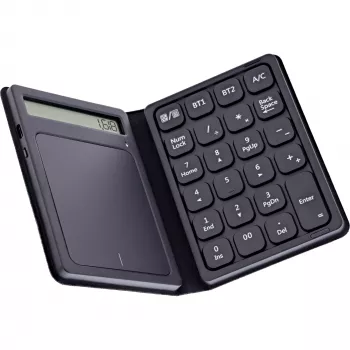 InLine 55379G Bluetooth αριθμητικό πληκτρολόγιο με touchpad και οθόνη, αναδιπλούμενο, Μαύρο