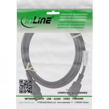 InLine 16933L Καλώδιο τροφοδοσίας μαύρο 3 m IEC C13 IEC C14