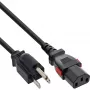 InLine 16951U Καλώδιο τροφοδοσίας μαύρο 1 m IEC C13 NEMA 5-15P