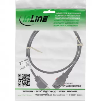 InLine 16952U Καλώδιο τροφοδοσίας μαύρο 2 m IEC C13 NEMA 5-15P