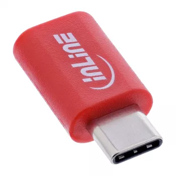 Αντάπτορας καλωδίου InLine 31650 – USB-C σε USB-C, κόκκινο, 0,003 kg