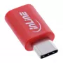 Αντάπτορας καλωδίου InLine 31650 – USB-C σε USB-C, κόκκινο, 0,003 kg