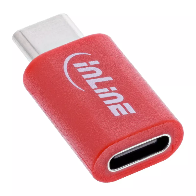 Αντάπτορας καλωδίου InLine 31650 – USB-C σε USB-C, κόκκινο, 0,003 kg