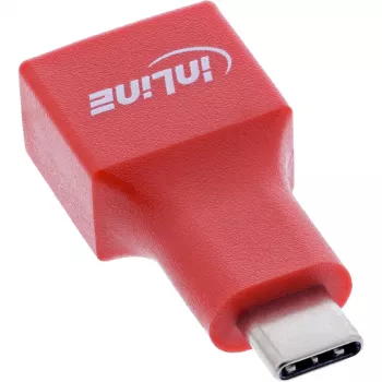 Αντάπτορας καλωδίου InLine 31651 USB-C σε USB-A, USB 2.0, κόκκινο