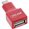Αντάπτορας καλωδίου InLine 31651 USB-C σε USB-A, USB 2.0, κόκκινο
