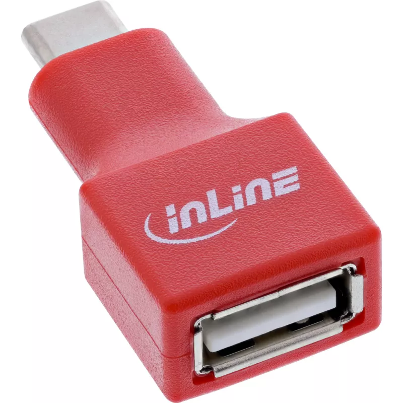 Αντάπτορας καλωδίου InLine 31651 USB-C σε USB-A, USB 2.0, κόκκινο
