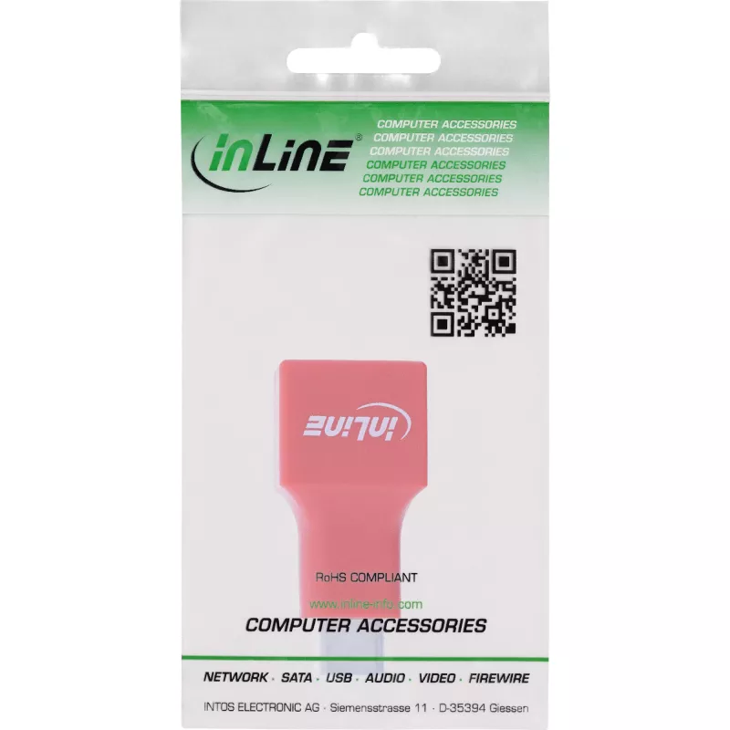 Αντάπτορας καλωδίου InLine 31651 USB-C σε USB-A, USB 2.0, κόκκινο
