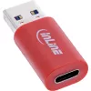 InLine 31652 Αντάπτορας καλωδίου USB-A USB-C κόκκινο