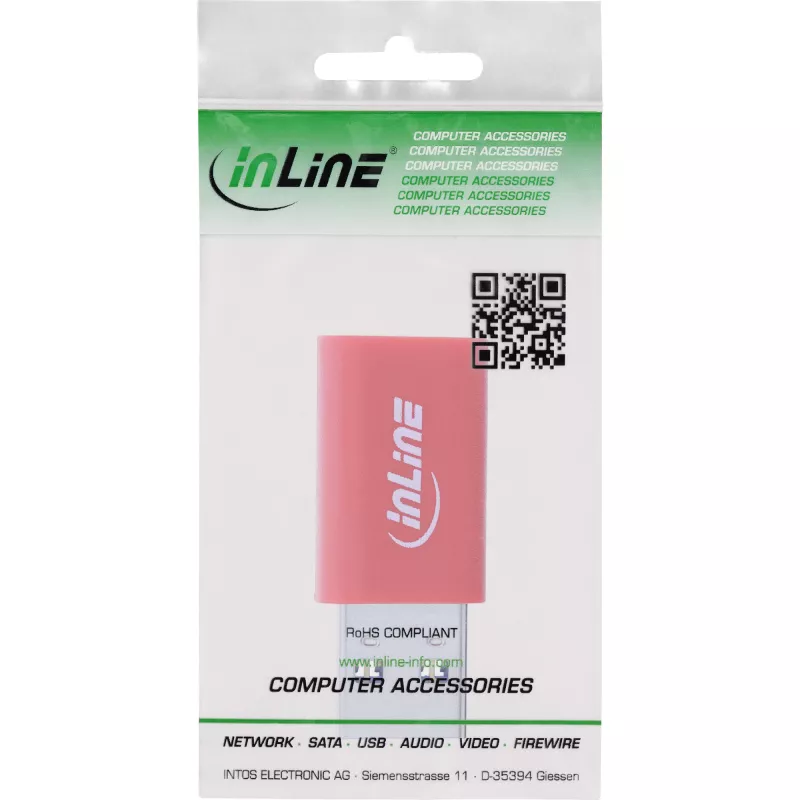 InLine 31652 Αντάπτορας καλωδίου USB-A USB-C κόκκινο
