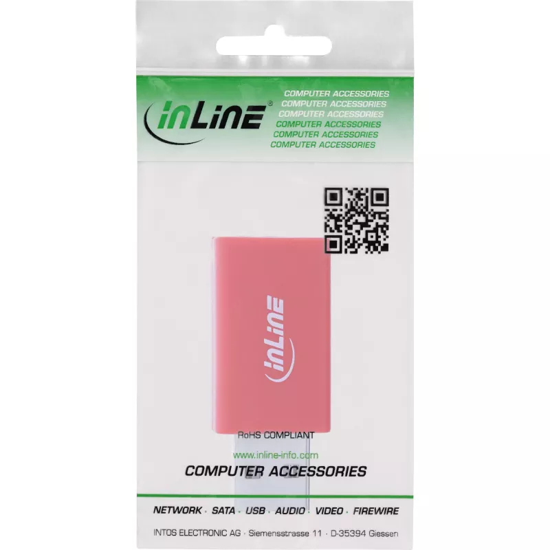 Καλώδιο αλλαγής φύλου InLine 31653 USB-A σε USB-A, USB 2.0, κόκκινο