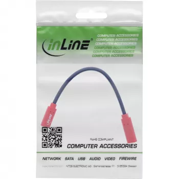 InLine Αντάπτορας αλλαγής φύλου USB-C 31654, USB-C σε USB-C, 0,2 m, κόκκινο