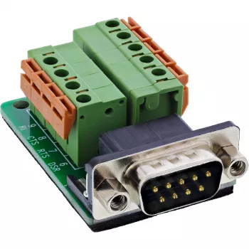 InLine 92501B Συνδετήρας καλωδίου κλέμα / D-Sub 9 μαύρο, πράσινο