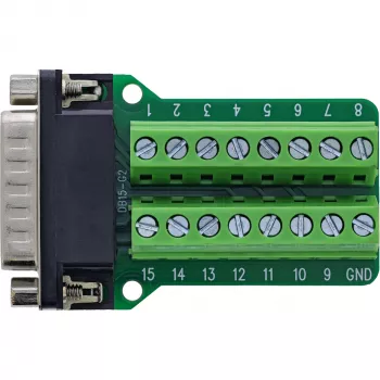 InLine 92502B Συνδετήρας καλωδίου κλέμα / D-Sub 15 μαύρο, πράσινο